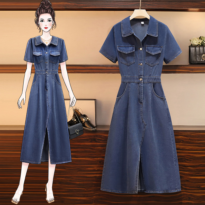 เดรสแขนสั้น มีไซส์ L-4XLอก 38-47 นิ้ว ใส่ได้ทั้งสาวหุ่นดีน่ารักจนถึงสาวอวบพลัสไซส์