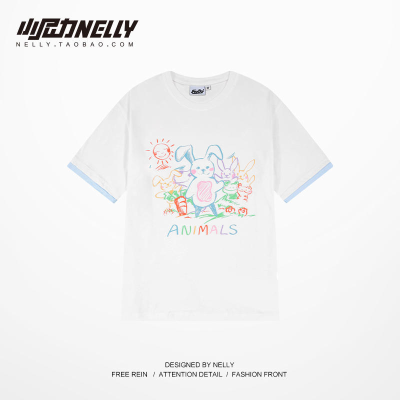 เสื้อยืดคอกลม ผู้ชาย เสื้อยืดผู้ชายเกาหลี เสื้อยืดเกาหลี แบรนด์ NELLY