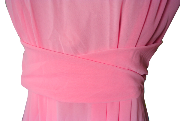 ชุดเดรสยาวชีฟองแขนกุด