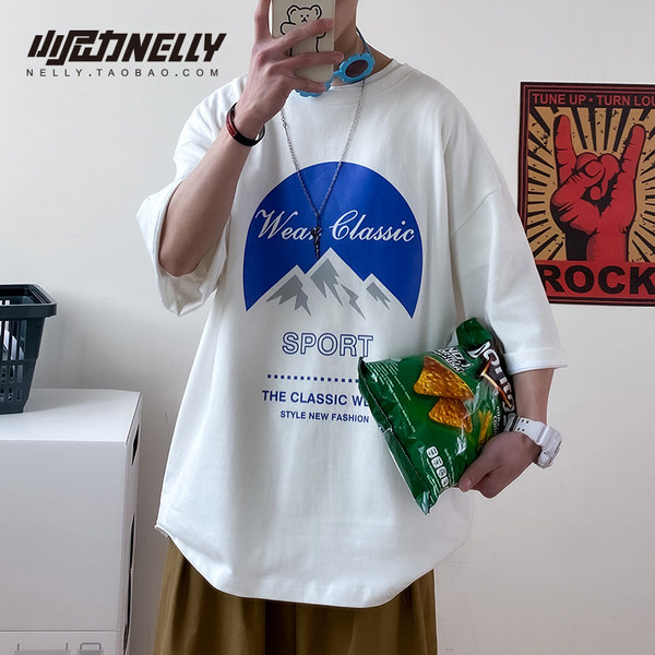 เสื้อยืดคอกลม ผู้ชาย เสื้อยืดผู้ชายเกาหลี เสื้อยืดเกาหลี แบรนด์ NELLY