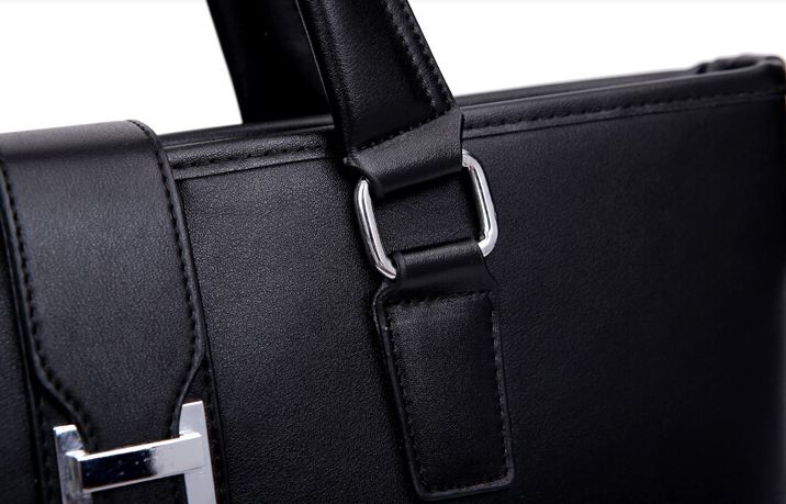 กระเป๋าถือผู้ชาย Polo ใส่เอกสาร แบบเรียบ หนังมัน สไตล์ นักธุรกิจ นักบริหาร กระเป๋าใส่โน้ตบุ๊ค สำหรับคนทำงาน ออฟฟิต สีดำ และ สีน้ำตาล 568343