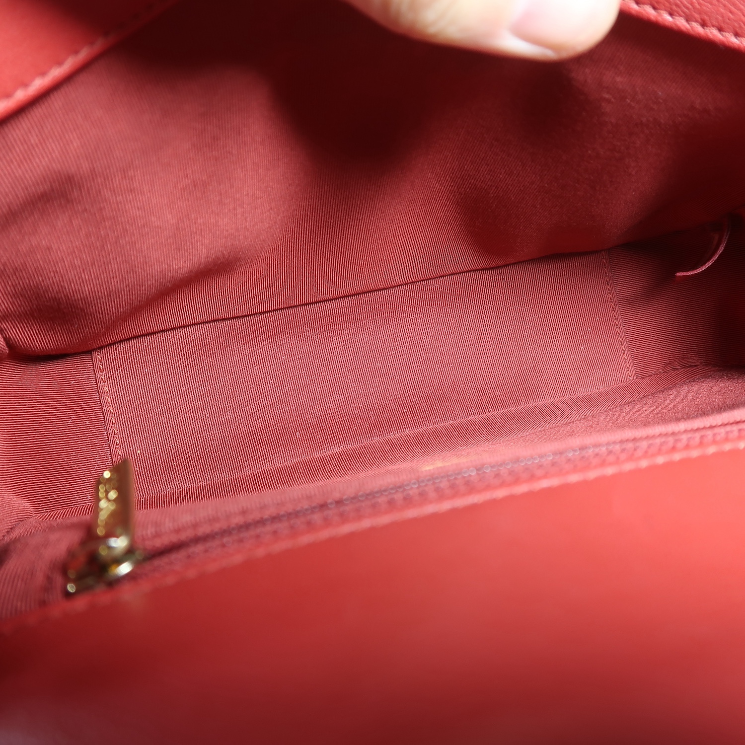 Chanel Red Lambskin Chain Infinity Top Handle Bag GHW(ใบ King Power 2019)