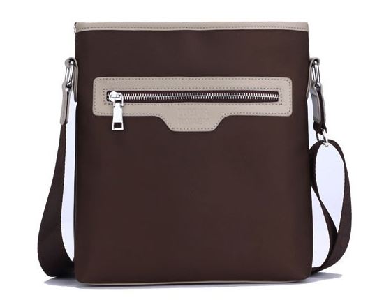 กระเป๋าสะพายข้าง ผู้ชาย ผ้าไนลอน ผสมหนัง ดีไซน์ วัยรุ่น เท่ ๆ กระเป๋าสะพาย ใส่ Ipad ได้ แบบสวย คลาสสิค แฟชั่นยุโรป สีน้ำเงิน ดำ น้ำตาล 264945