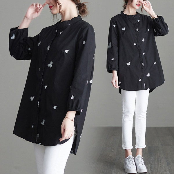 เสื้อเชิ้ตคนอ้วน สไตล์ญี่ปุ่น เสื้อทีเชิ้ตคนอ้วนผู้หญิง เสื้อทีเชิ้ตตัวใหญ่