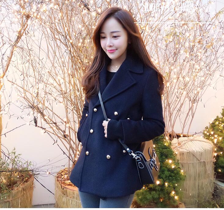 เสื้อโค้ทกันหนาว สีดำ ทรงพอดีตัว แบบนักเรียนเกาหลี ใครชอบแนวนี้พลาดไม่ได้ค่า เนื้อผ้าสำลี+สักกะหลาด บุซับในกันลม ผ้าไม่หนามาก ดำ