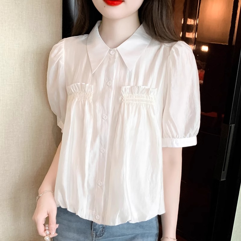 เสื้อเชิ้ตผู้หญิงใส่ทํางาน 390 บาทต่อชิ้น ฟรีค่าจัดส่ง