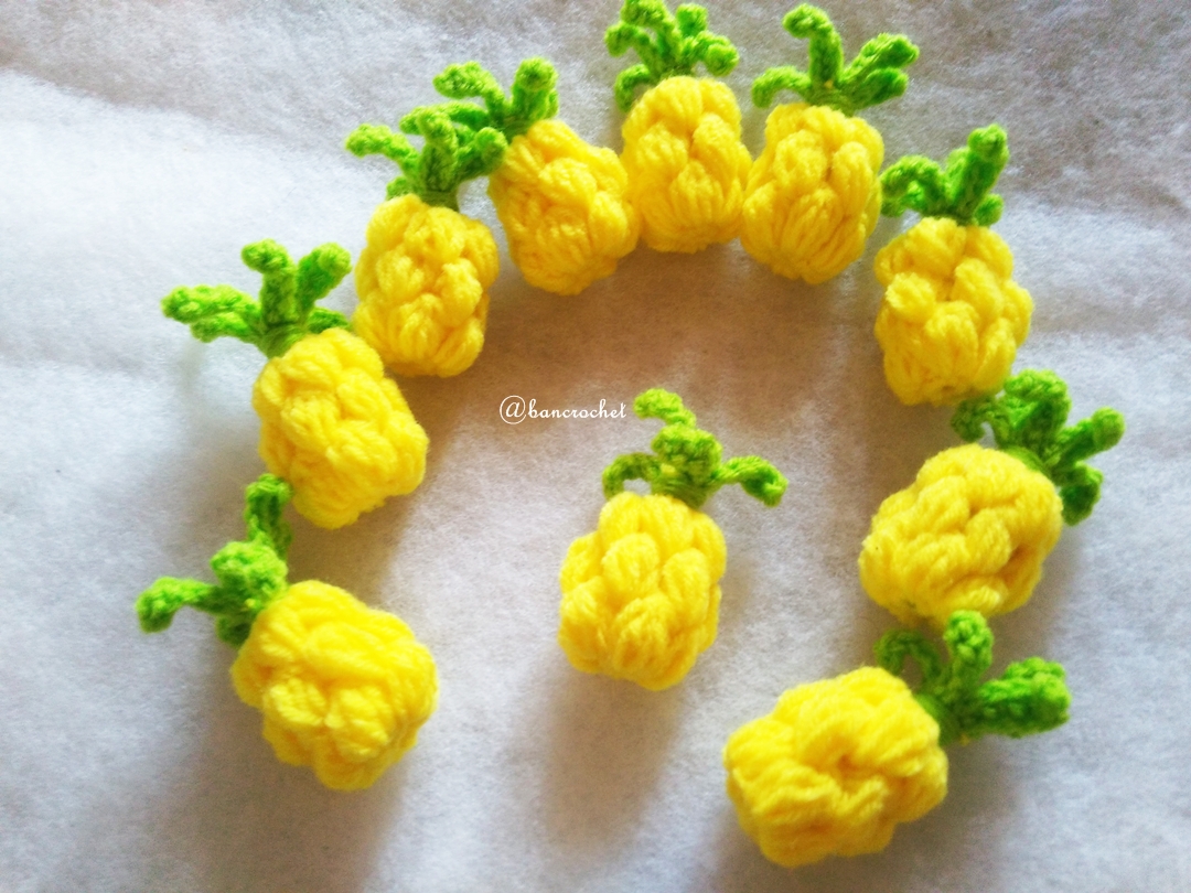สับปะรดถักโครเชต์ pineapple fruit crochet