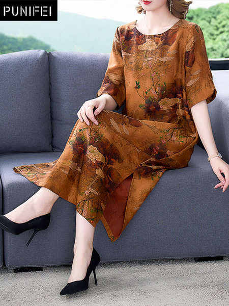 เดรสวัยผู้ใหญ่40-60ปี เดรสคุณแม่ ชุดเดรสทำงานวัยผู้ใหญ่ แบรนด์ MAMA DRESS