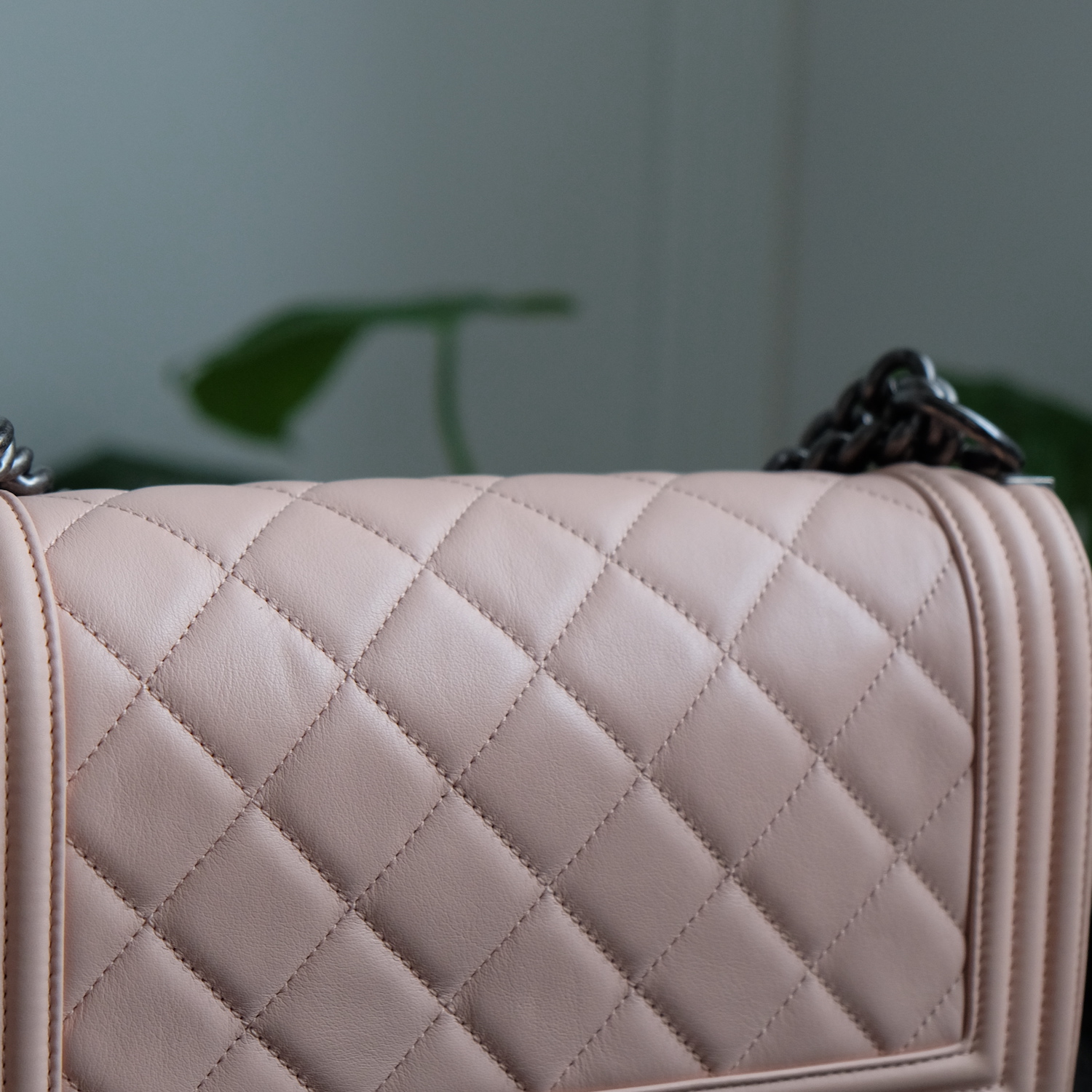 Chanel Nude Calf Leather Medium Boy 10" RHW