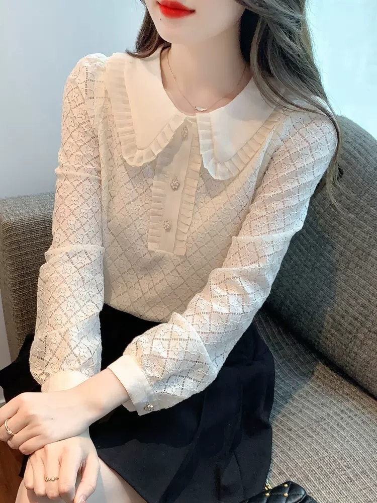 เสื้อลูกไม้ เสื้อเชิ้ตแขนยาว