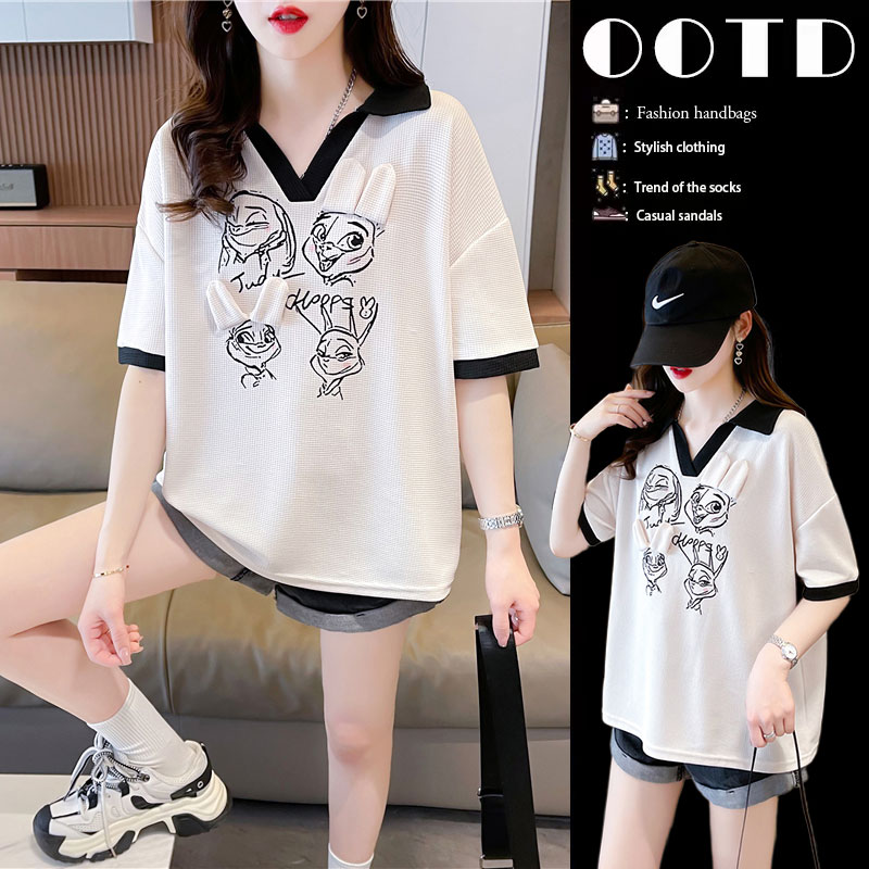 เสื้อยืดคนอ้วนแบบโอเวอร์ไซส์แบบ ulzzang fashion สนใจทักแชท