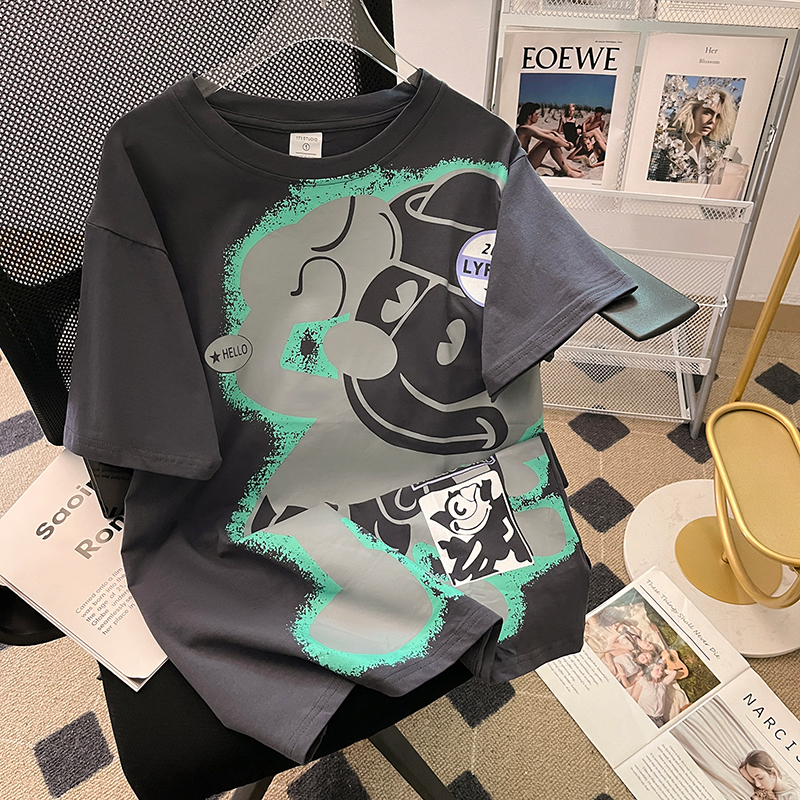 เสื้อยืดคนอ้วนแบบโอเวอร์ไซส์แบบ ulzzang fashion สนใจทักแชท