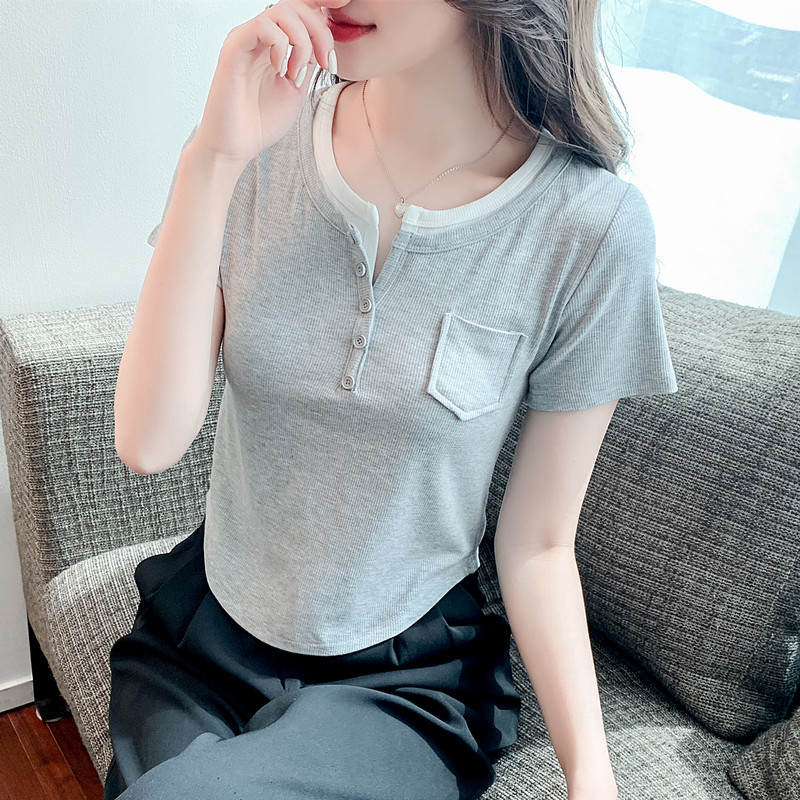 เสื้อยืดวัยรุ่นน่ารักๆ เสื้อวัยรุ่นแขนสั้น เสื้อผ้าวัยรุ่นเกาหลี แบรนด์ Wiyike