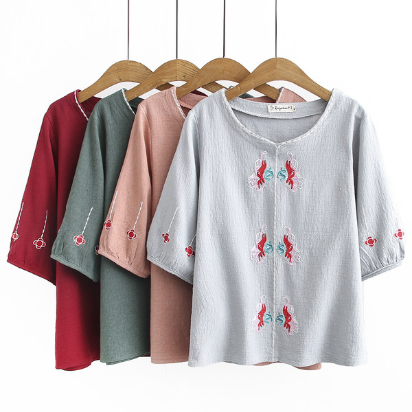 เสื้อลินินสไตล์ผู้ใหญ่ เสื้อคุณแม่ เสื้อผู้ใหญ่ แบรนด์ LININ