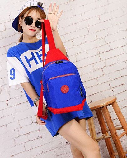 กระเป๋าเป้ กระเป๋าสะพาย กระเป๋าคาดอก ผ้าไนลอน กันน้ำ ใบใหญ่ สีสันสดใส กระเป๋าใส่ของ กระจุกกระจิก เที่ยวทะเล เที่ยวต่างประเทศ 750458