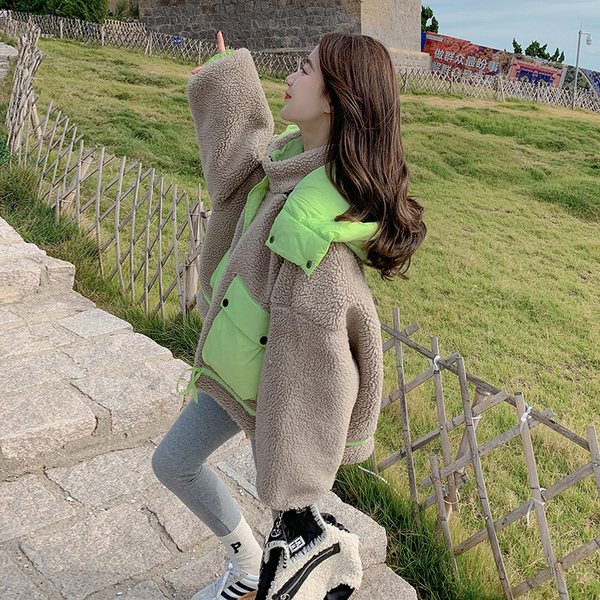 เสื้อโค้ท เสื้อโค้ทกันหนาว เสื้อโค้ทใส่เที่ยวต่างประเทศ ยี่ห้อ: Qianziqian