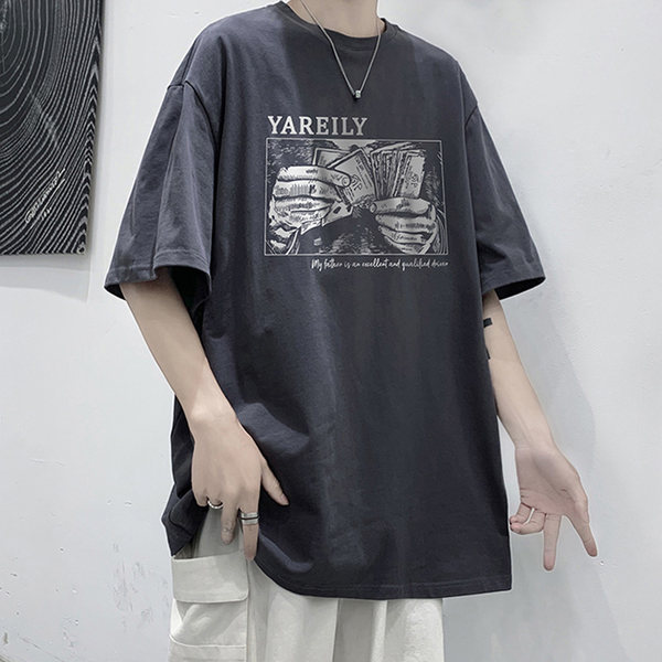 เสื้อยืดผู้ชายอ้วน S-5XL(อกเสื้อ39-51นิ้ว)