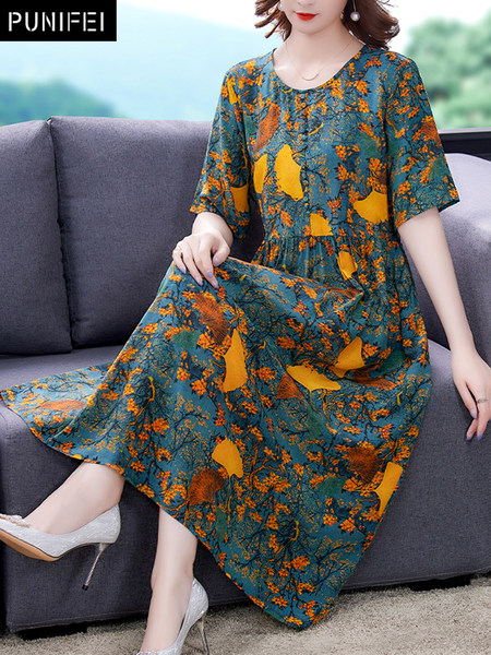 เดรสวัยผู้ใหญ่40-60ปี เดรสคุณแม่ ชุดเดรสทำงานวัยผู้ใหญ่ แบรนด์ MAMA DRESS