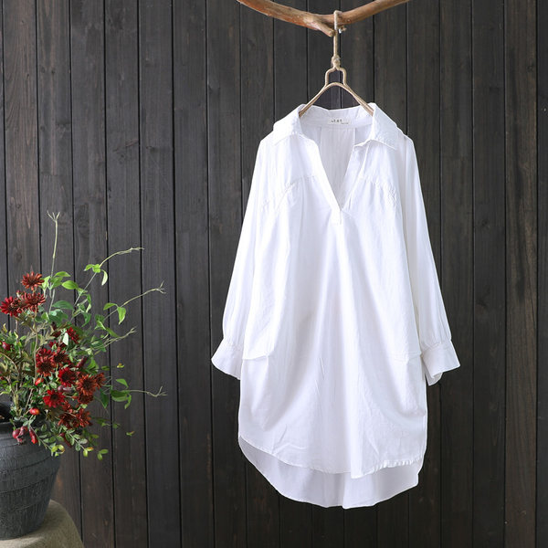 แบบเสื้อสวยๆ เสื้อผ้าฝ้ายลินิน เสื้อเชิ้ตผ้าลินิน