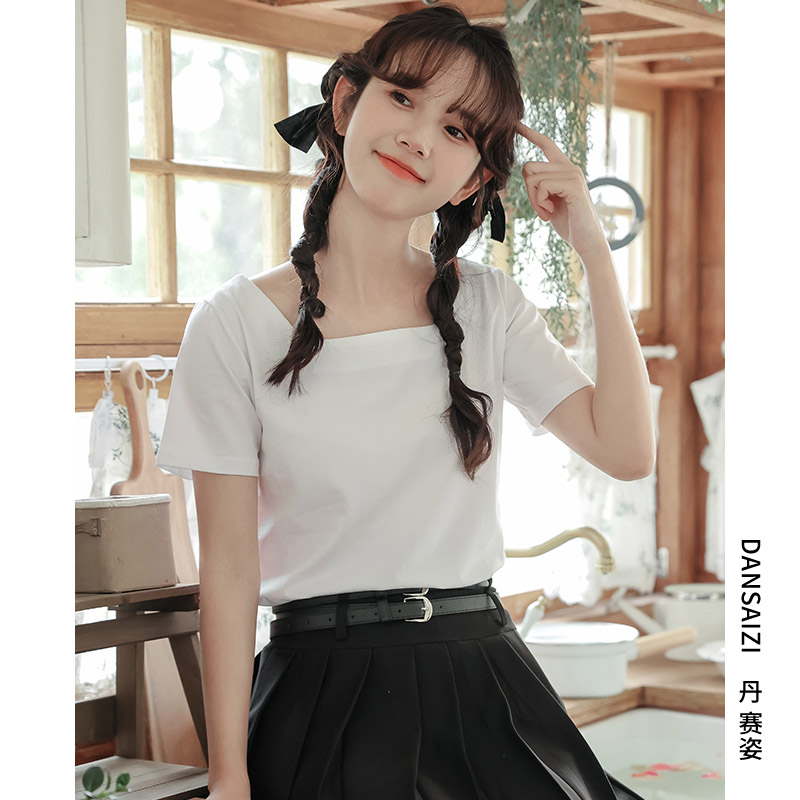 เสื้อผ้าวัยรุ่นเกาหลี เสื้อยืดวัยรุ่นผู้หญิง มีขนาด S M L XL