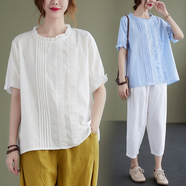 เสื้อลินิน แบบเสื้อสวยๆ เสื้อผ้าฝ้ายลินิน เสื้อเชิ้ตผ้าลินิน BY LININ