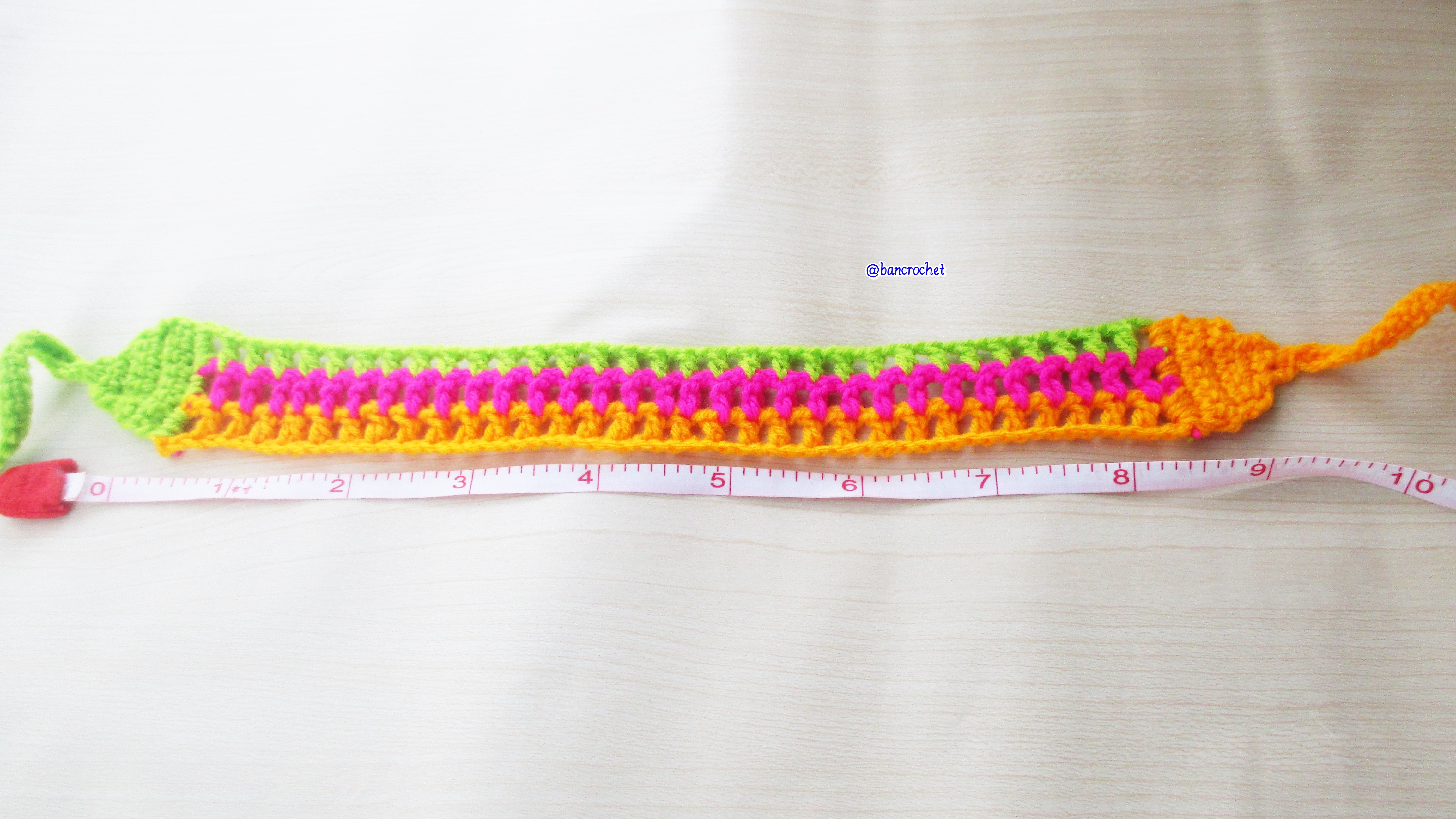 Bancrochet ที่คาดผมถักโครเชต์ สลับสีสดใส Crochet Headband หลากสี 1-1.5*13 inch