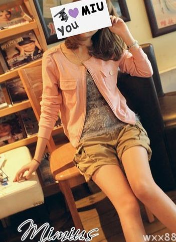 พร้อมส่ง - เสื้อคลุม สีชมพู สไตล์เกาหลี เก๋ๆ pink