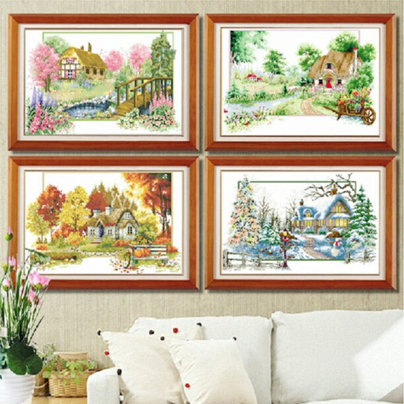 ชุดปักครอสติช รูปบ้าน สอบถามขนาดและสั่งซื้อได้ที่ LINE