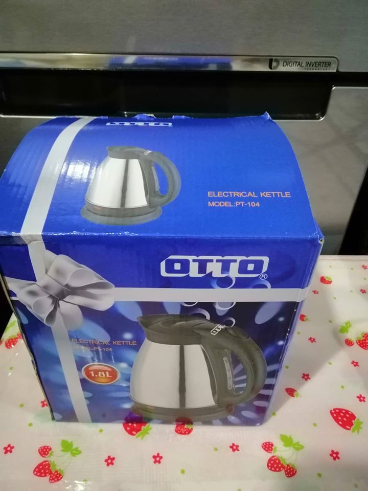 ใหม่ กาต้มน้ำไร้สาย สเตนเลส 1.8 ลิตร OTTO รุ่น PT-104