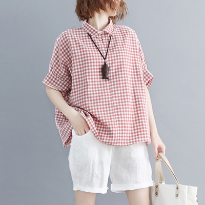 เสื้อโอเวอร์ไซส์ ผ้าฝ้าย ผ้าลินินใส่สบาย*อกใหญ่ประมาณ 40-42 นิ้วขึ้นไป