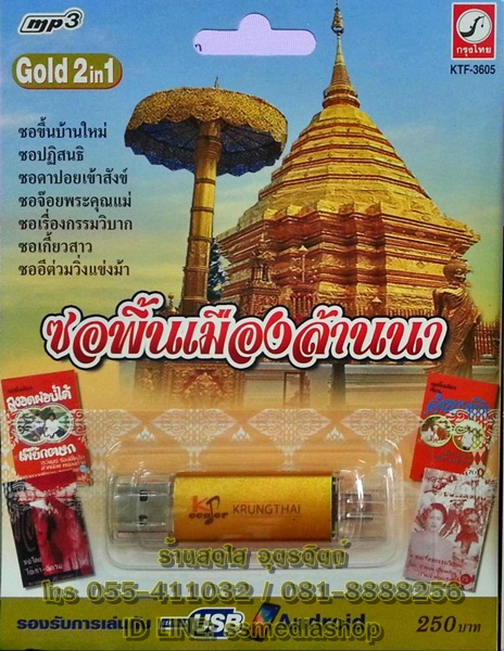 USB+เพลง (2in1 เสียบเล่นเพลงกับมือถือได้ด้วย) ซอพื้นเมืองล้านนา