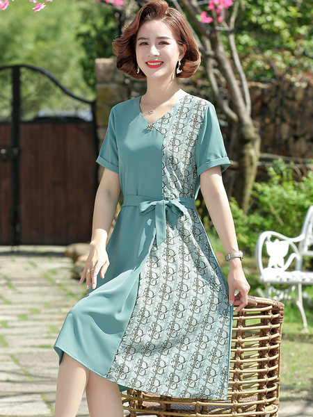 เดรสวัยผู้ใหญ่40-60ปี เดรสคุณแม่ ชุดเดรสทำงานวัยผู้ใหญ่ แบรนด์ MAMA DRESS