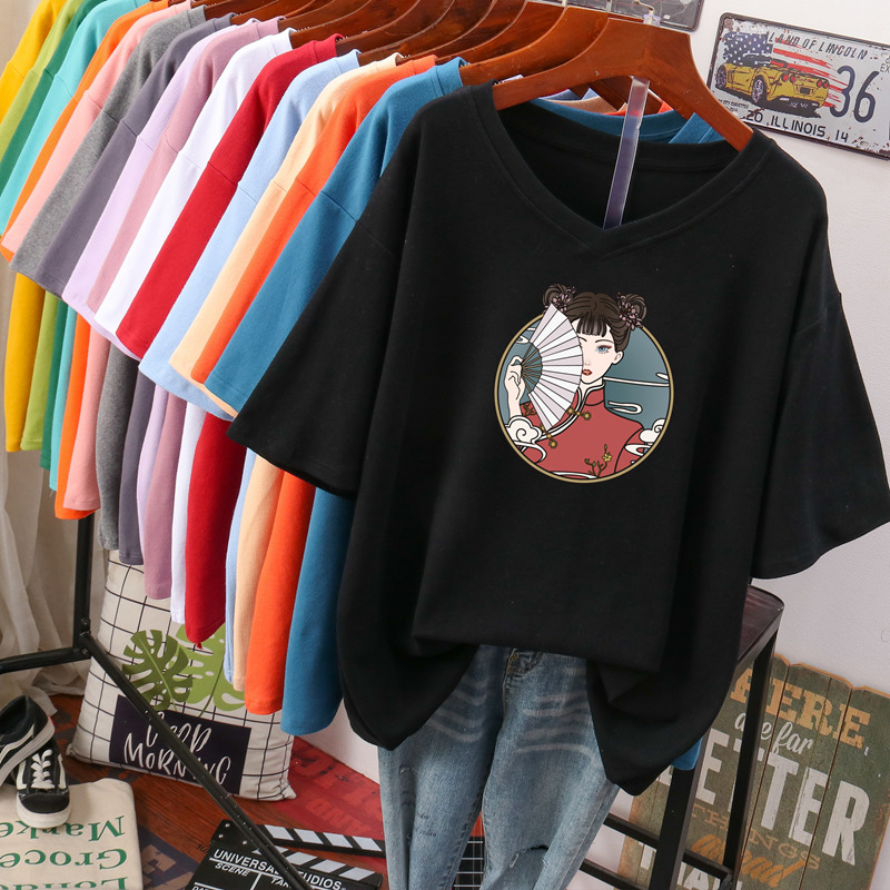 เสื้อยืดคอตตอน สกรีนลายน่ารัก มีหลากหลายสี ส่งฟรีทั่วไทย BY JIMIAO