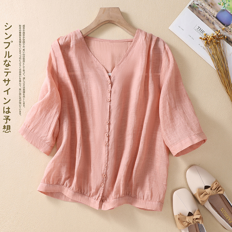 เสื้อลินิน เสื้อผ้าฝ้ายลินิน เสื้อเชิ้ตผ้าลินิน