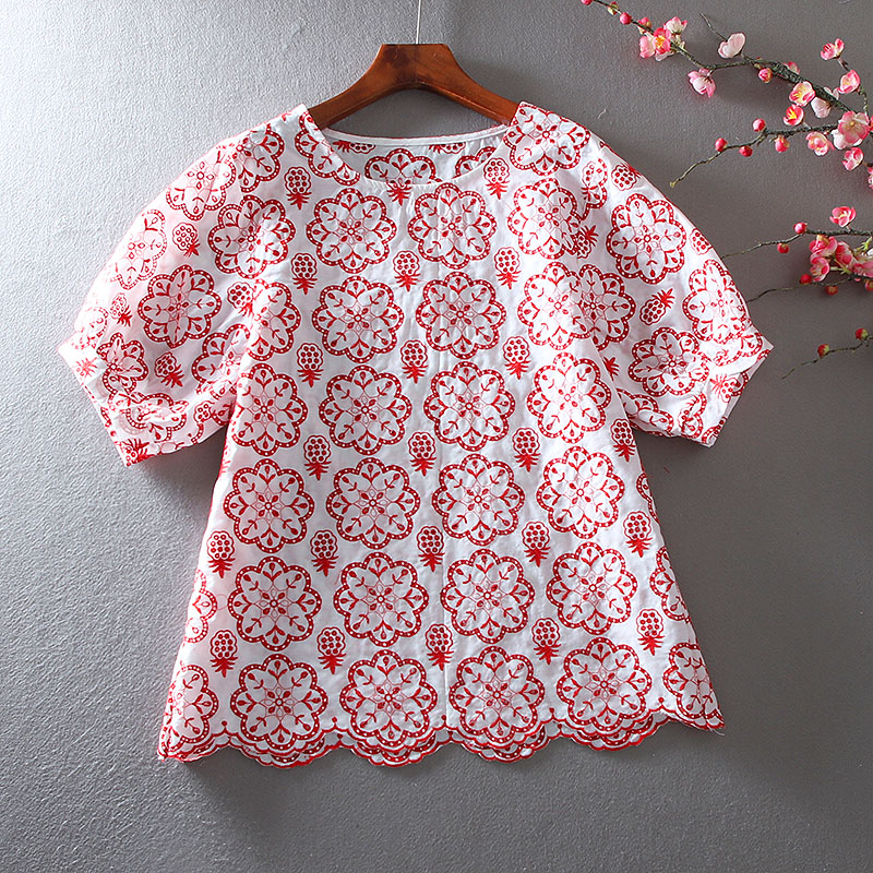 เสื้อลินิน เสื้อผ้าฝ้ายลินิน เสื้อเชิ้ตผ้าลินิน ปักลายสวยๆด้วยด้าย สไตล์VINTAGE BY Dreamroom