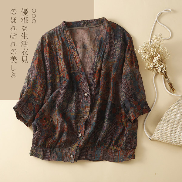 เสื้อลินินคนอ้วน เสื้อทีเชิ้ตคนอ้วนผู้หญิง เสื้อทีเชิ้ตตัวใหญ่ By Literary Plus size