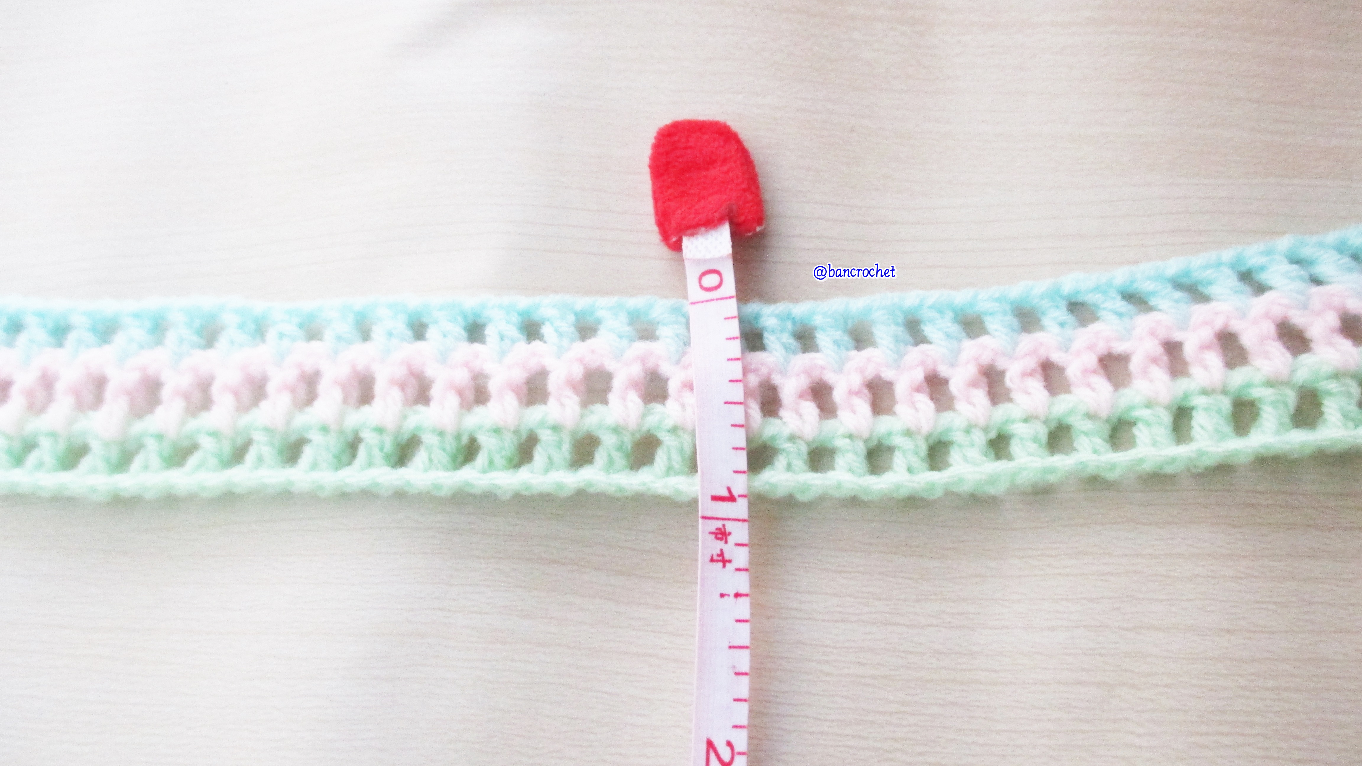 Bancrochet ที่คาดผมถักโครเชต์ สลับสีสดใส Crochet Headband หลากสี 1-1.5*13 inch