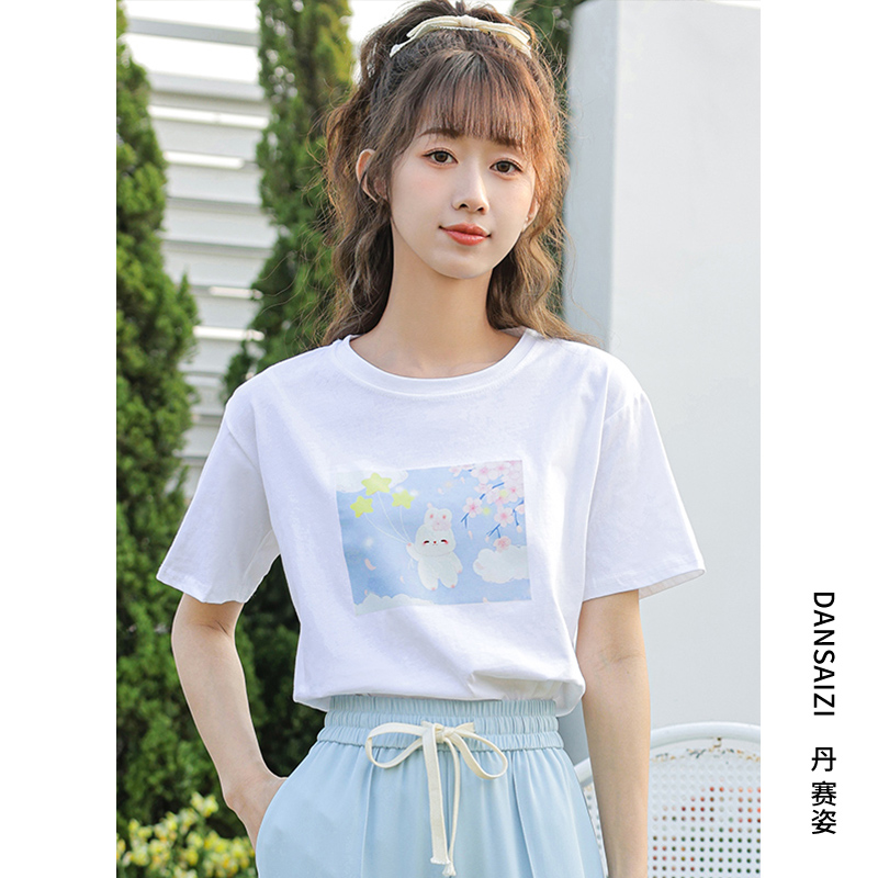 เสื้อผ้าวัยรุ่นเกาหลี เสื้อยืดวัยรุ่นผู้หญิง มีขนาด S M L XL
