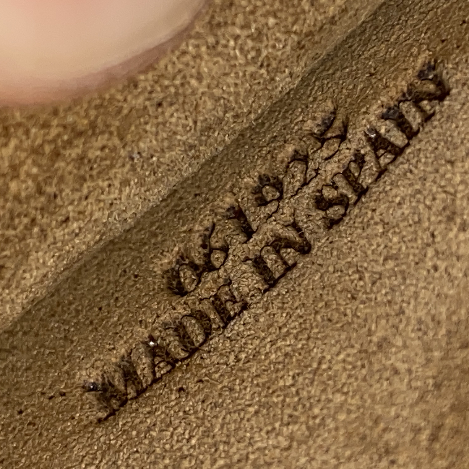 Loewe White/Khaki Calf Leather Small Gate