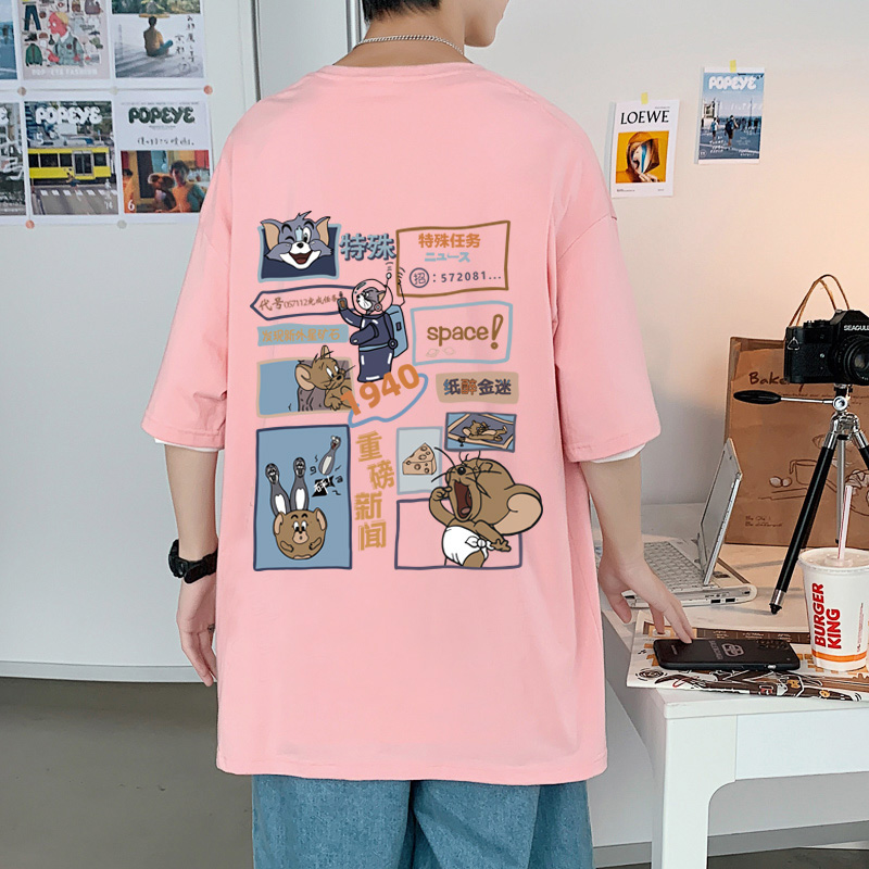 เสื้อยืดผู้ชายอ้วน XL-5XL อกเสื้อ40-52 นิ้ว