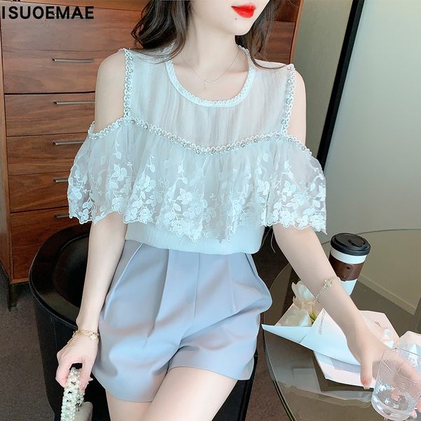 เสื้อลูกไม้ แขนสั้น