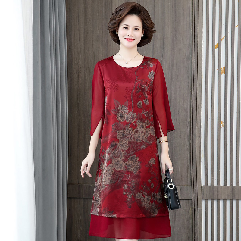 เดรสวัยผู้ใหญ่40-60ปี เดรสคุณแม่ ชุดเดรสทำงานวัยผู้ใหญ่ แบรนด์ MAMA DRESS
