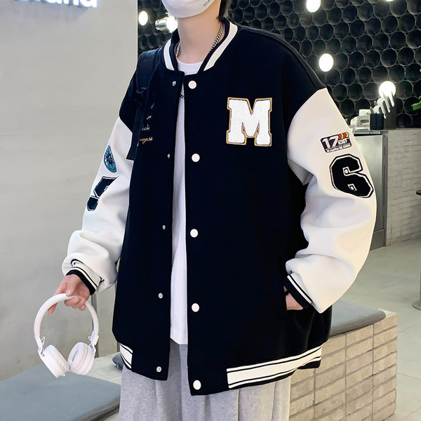 เสื้อแจ็คเก็ตเบสบอล เสื้อคลุม เสื้อแขนยาวสไตล์เกาหลี