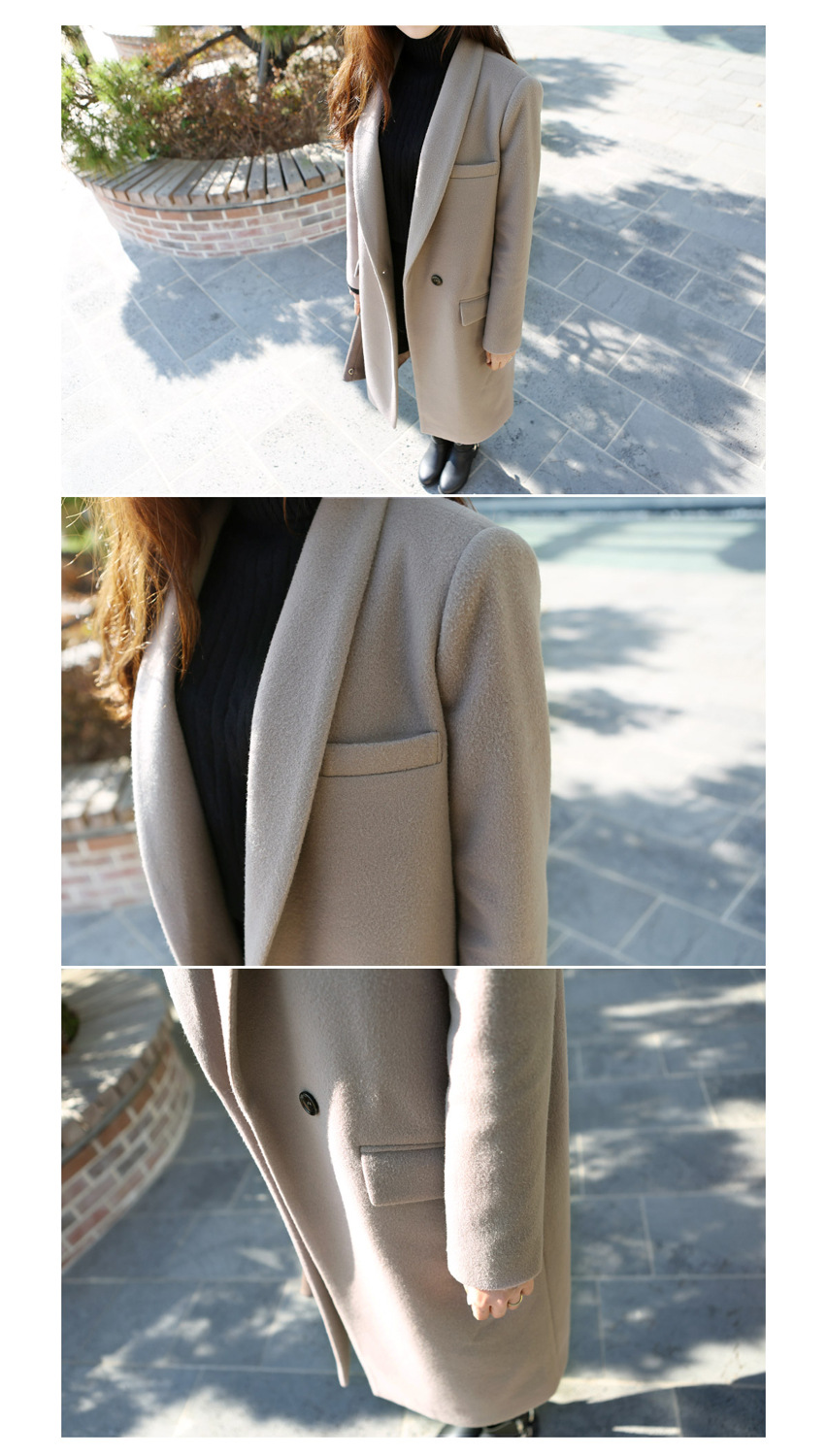 OverCoat เสื้อโค้ทกันหนาวตัวยาว สีเทา งานดี ผ้าวูลเนื้อดีเรียบไม่เป็นขุย บุซับในกันลมอย่างดี พร้อมส่ง สีเทา