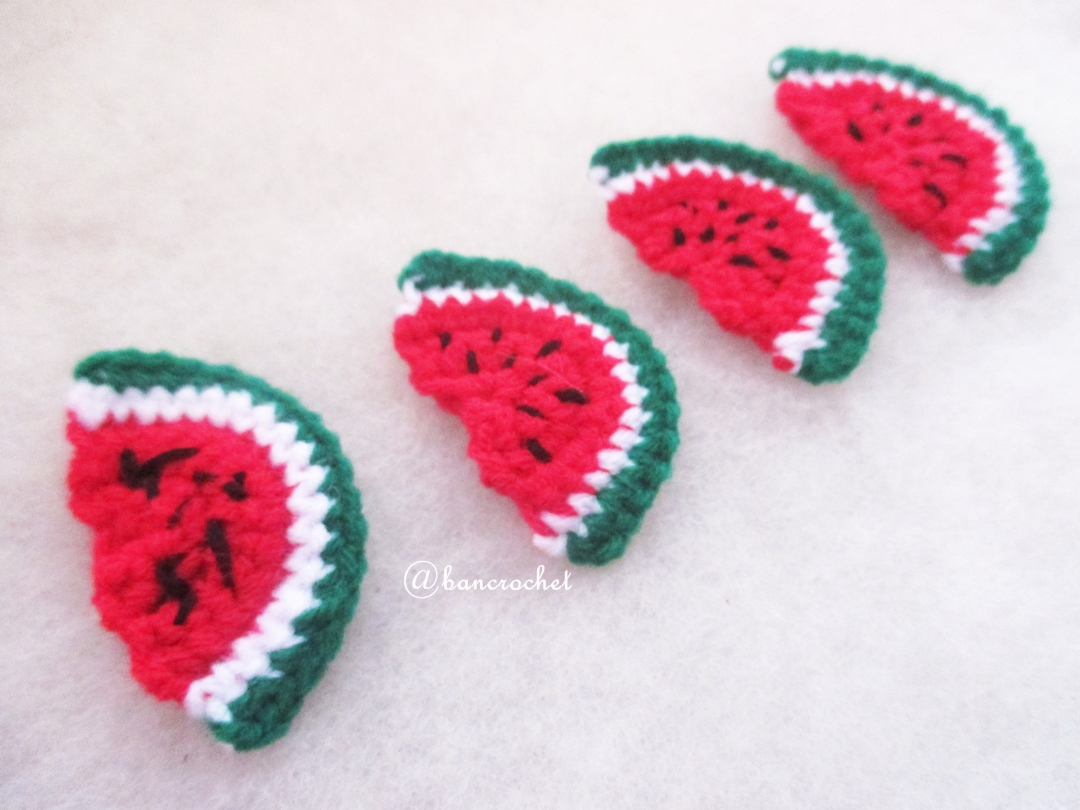 แตงโมถักโครเชต์ watermelon fruit crochet