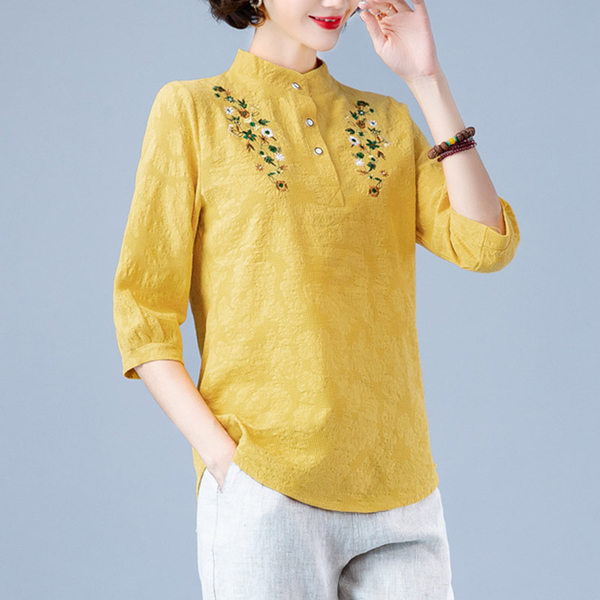 แบบเสื้อสวยๆ เสื้อผ้าฝ้ายลินิน เสื้อเชิ้ตผ้าลินิน