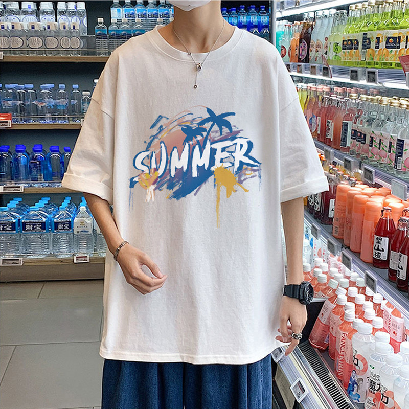 เสื้อยืดผู้ชายอ้วน M-5XL