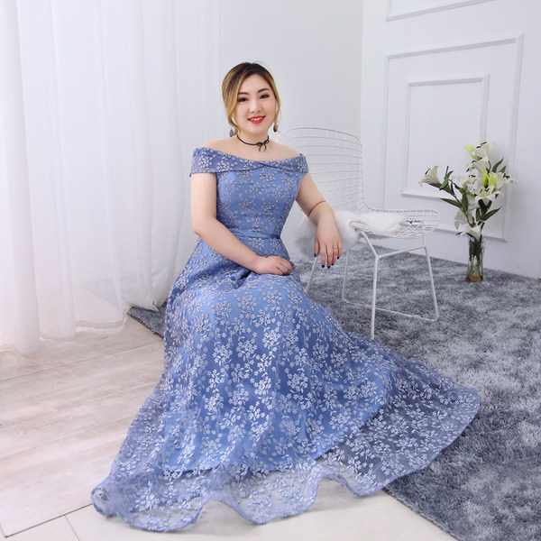 ชุดราตรีคนอ้วน ชุดราตรีไซส์ใหญ่ สาวอวบ ชุดราตรีสาวอวบ ชุดออกงานสาวอวบ ชุดออกงานคนอ้วน