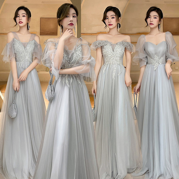 ชุดเพื่อนเจ้าสาวสีเทา