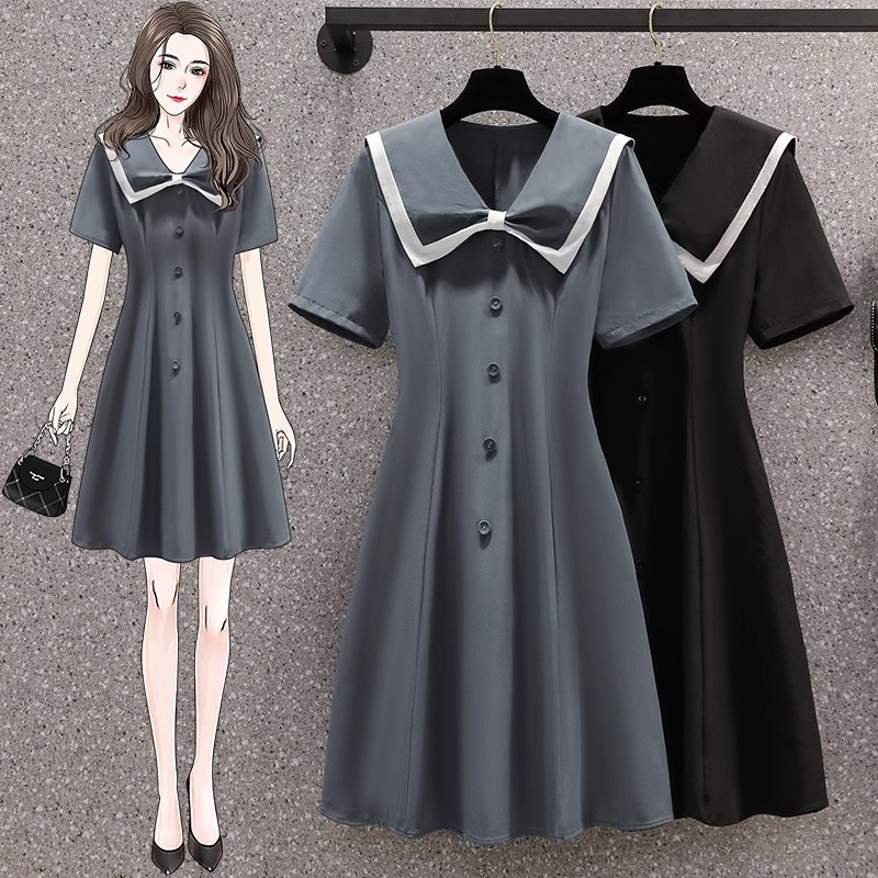 เดรสแขนสั้น มีไซส์ L-4XLอก 38-47 นิ้ว ใส่ได้ทั้งสาวหุ่นดีน่ารักจนถึงสาวอวบพลัสไซส์ จัดส่งฟรี! ทักแชทสั่งซื้อ